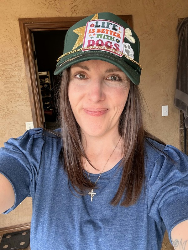 Life is better with dogs patch cap