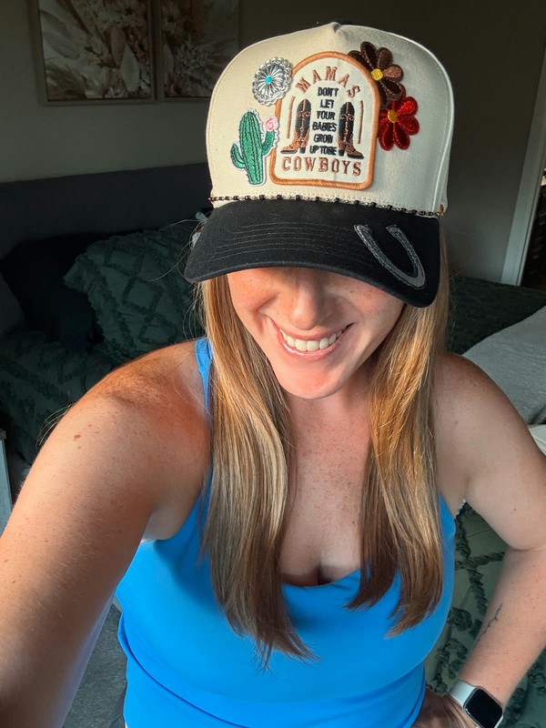 Mama cowboy patch cap